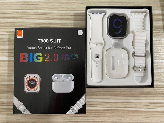 Combo Reloj Smartwatch T900 + audífonos